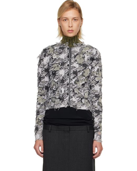 Cardigan Sibylla Gris DIESEL en coloris Black