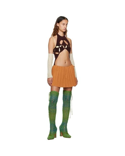 Isa Boulder Brown Ssense Exclusive Argyle Bodysuit