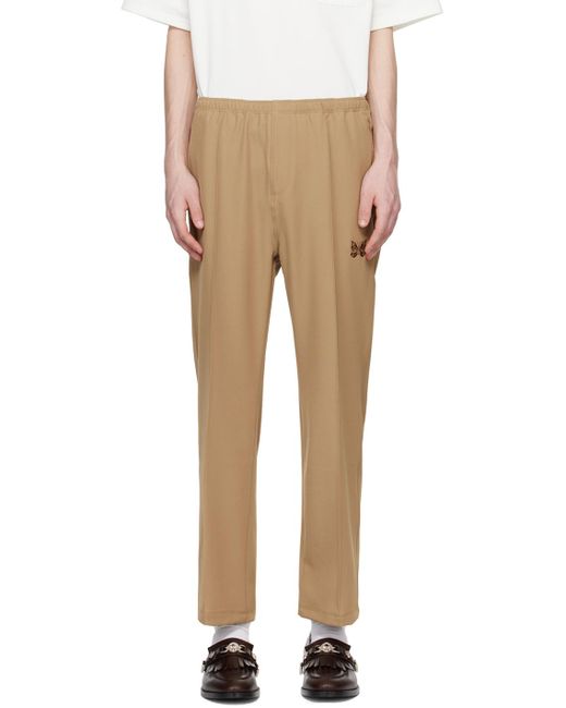 Needles Natural Tan Drawstring Sweatpants for men