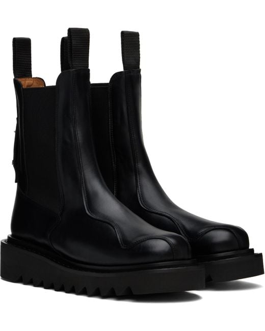 メンズ Toga Virilis Ssense限定 アンクルハイ チェルシーブーツ Black