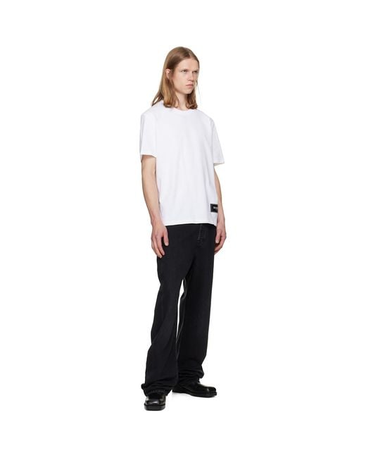 Balmain White Two-Pack Vintage' T-Shirts for men