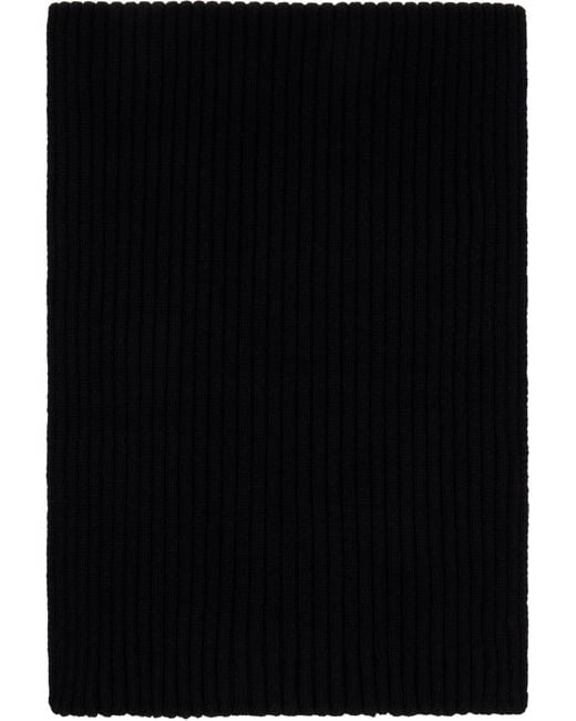 Rick Owens Black Concordians Long Scarf for men