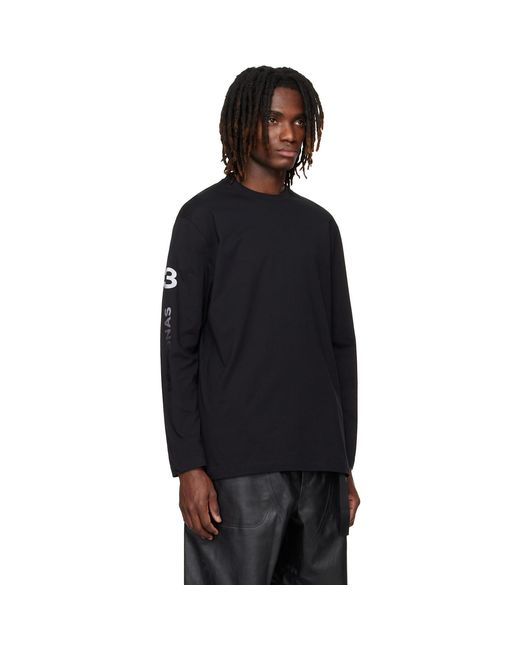 Y-3 Black Mercedes-Amg F1 Edition Chaos Logo T-Shirt for men