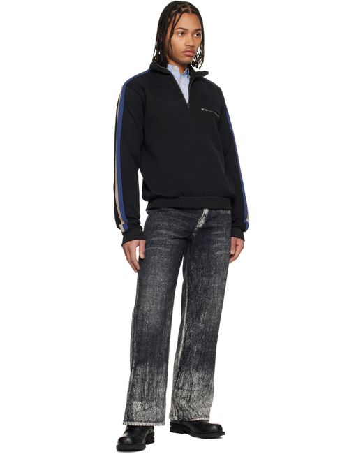 CAMPERLAB Black Paint Print Jeans for men