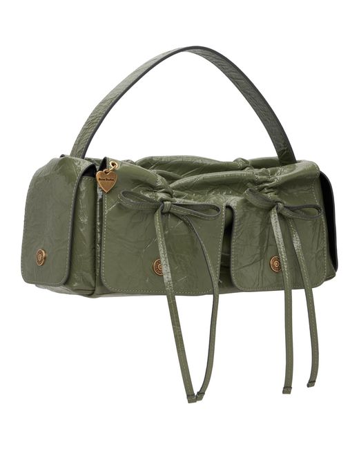 Acne Green Multipocket Shoulder Bag