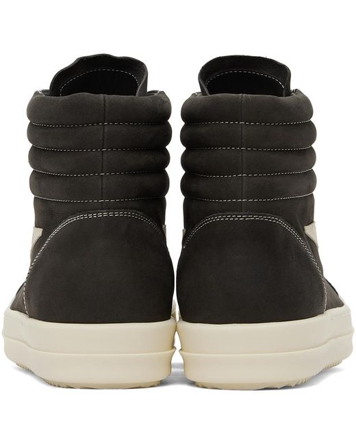 Rick Owens Black Porterville High Vintage Sneakers for men