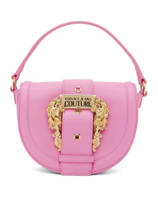 Versace Jeans Pink Round Buckle Bag