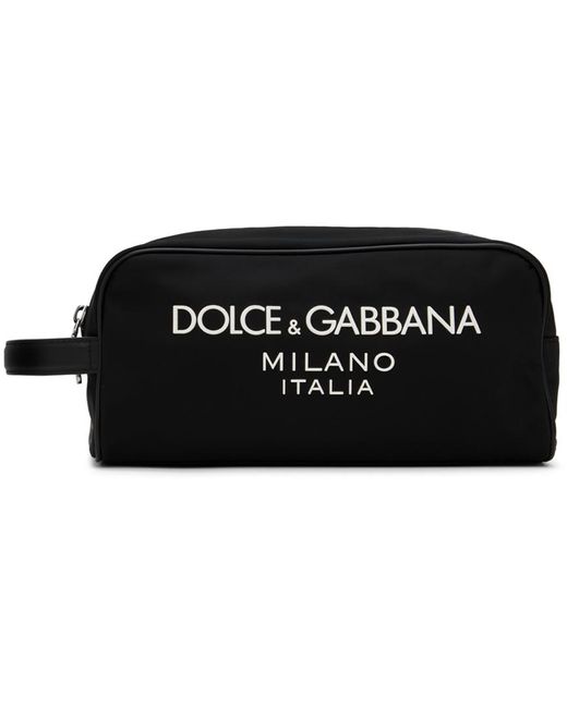 メンズ Dolce & Gabbana ラバライズドロゴ ポーチ Black