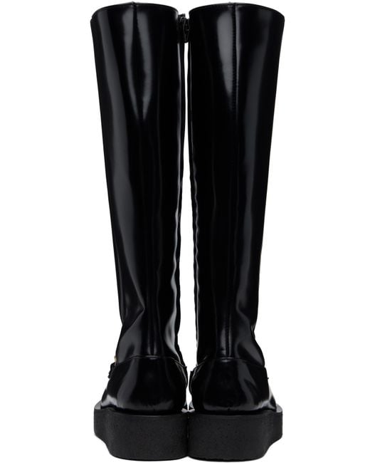 Ernest W. Baker Black Chain Creeper Boots for men