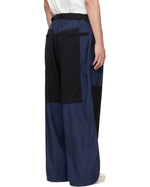 Y-3 Blue Nylon Trousers for men