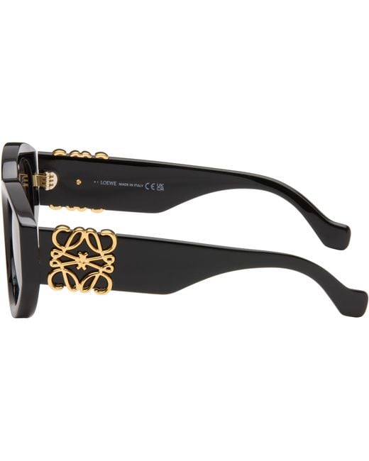 Loewe Black Maxi Anagram Butterfly Sunglasses for men