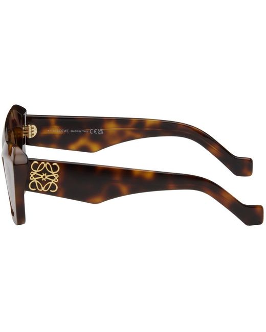 Loewe Black Tortoiseshell Cat-eye Sunglasses