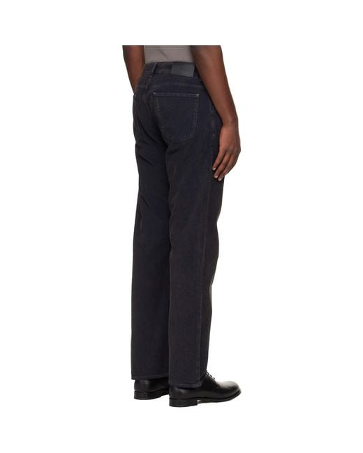 Studio Nicholson Black Woodstock Corduroy Trousers for men