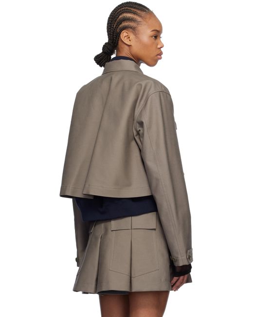 Blouson Taupe En Coton Et Nylon Édition Wtaps Sacai en coloris Brown