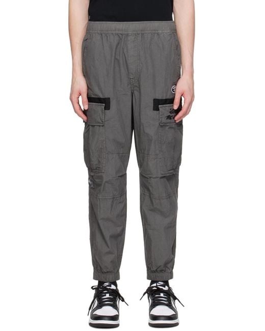 Aape By A Bathing Ape Embroide Cargo Pants in Black for Men Lyst