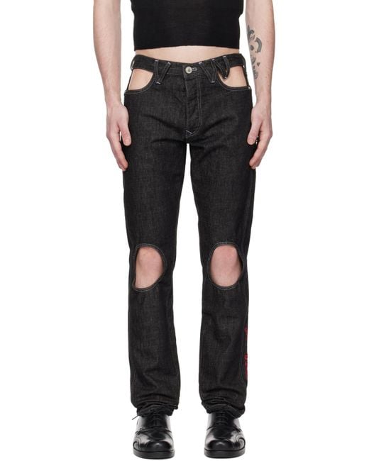 Vivienne Westwood Black Cutout Jeans for men