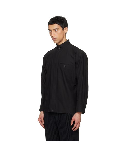 Homme Plissé Issey Miyake Black Streamline Shirt for men