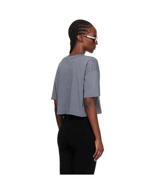 Anine Bing Blue Johnny Cropped T-Shirt