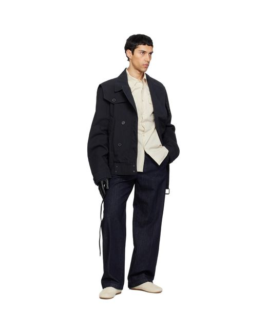 Ssstein Black Leather Gloves for men