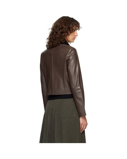 Nour Hammour Black Bleeker Fitted Leather Jacket