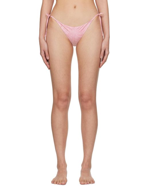 Versace Multicolor Pink Barocco Bikini Bottom