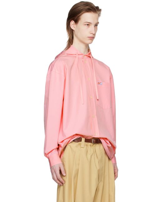 MERYLL ROGGE Pink Hooded Shirt for men