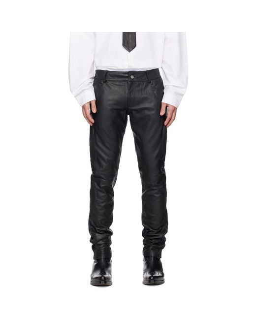 Deadwood Black Tide Leather Pants for men