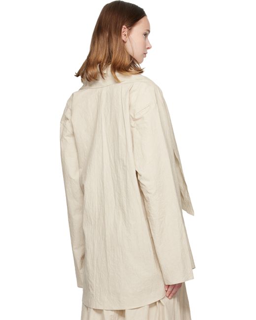 Lauren Manoogian Natural Off- Wrap Blouse