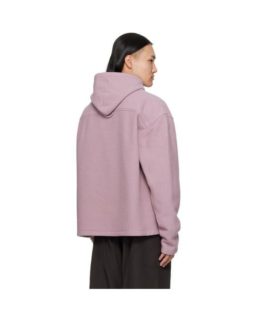 Rier Purple Fleece Hoodie for men
