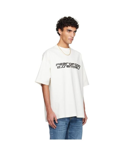 Fear Of God White Off- Holiday Ponte 90S T-Shirt for men
