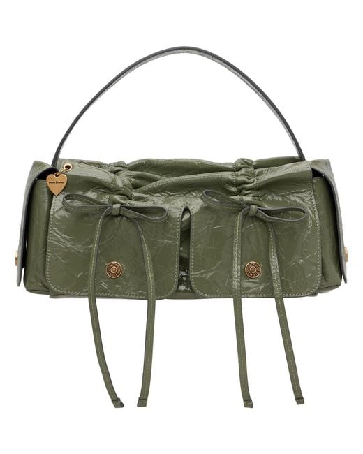 Acne Green Multipocket Shoulder Bag