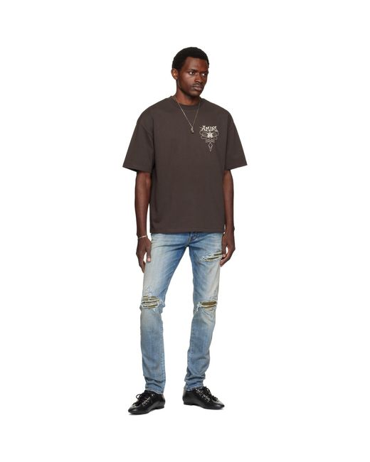 Amiri Brown Lasso' Oversized T-Shirt for men