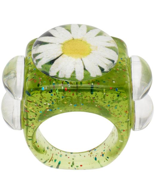 La Manso Green Ssense Exclusive Tetier Bijoux Edition Iconic Daisy Ring