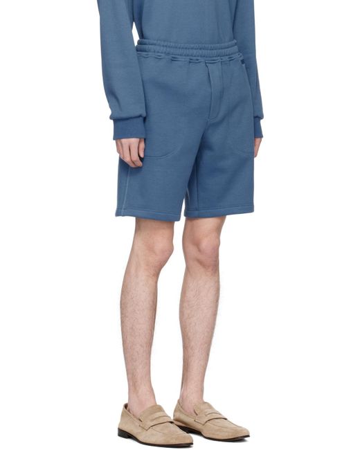 Zegna Blue Drawstring Shorts for men