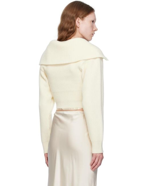 Jacquemus Natural Off-white Le Papier 'la Maille Risoul' Sweater