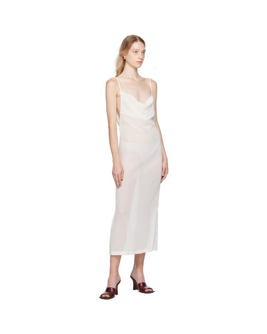 Bottega Veneta Black White Cowl Neck Maxi Dress