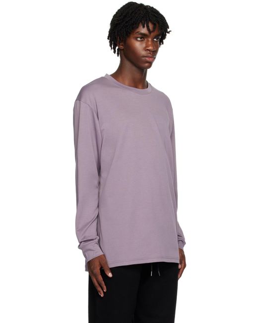 Attachment Purple Double-face Long Sleeve T-shirt for men