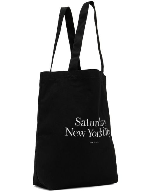 Saturdays NYC Black Miller Standard Tote for men