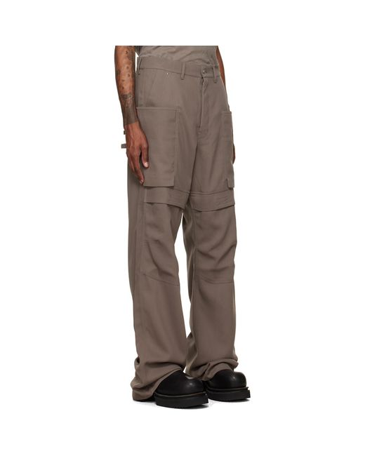 Rick Owens Brown Tower Stefan Cargo Pants for men