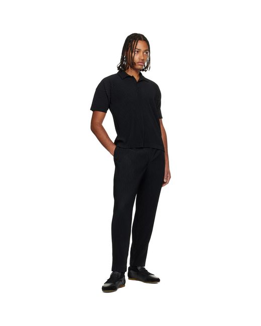 Homme Plissé Issey Miyake Black Basics Polo for men