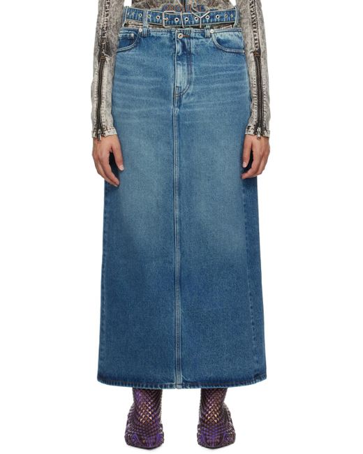 Y. Project Blue Y-belt Maxi Skirt