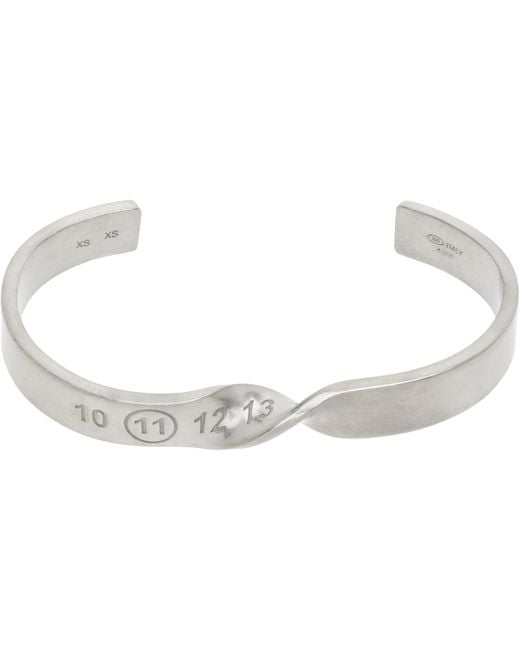 Maison Margiela Twisted Bracelet in Black for Men | Lyst UK
