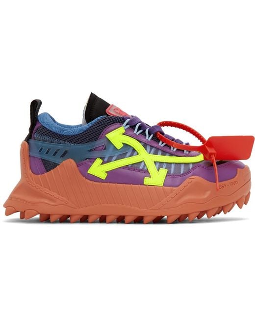 Off-White c/o Virgil Abloh Purple & Yellow Odsy-1000 Sneakers