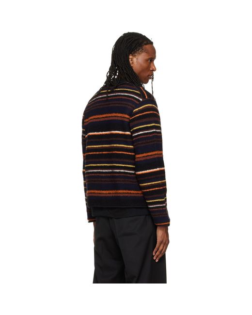 Sacai Black Mix Knit Cardigan for men