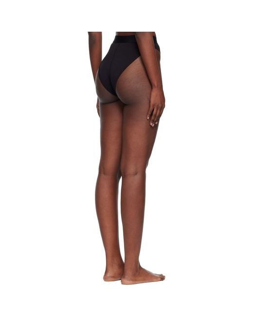 MARINE SERRE Black Moon Logo Stretched Jersey High-Waist Briefs