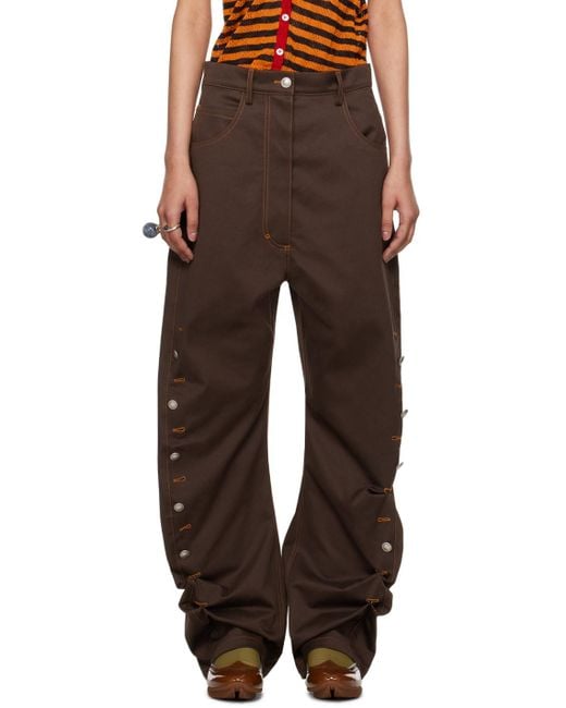 Pantalon apollinaire brun Kiko Kostadinov en coloris Brown