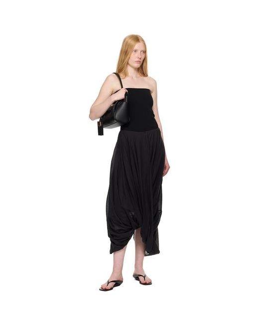 Totême  Black Compact Knit Tube Top