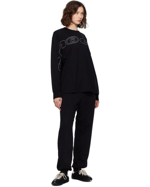 MM6 by Maison Martin Margiela ブラック 長袖Tシャツ Black