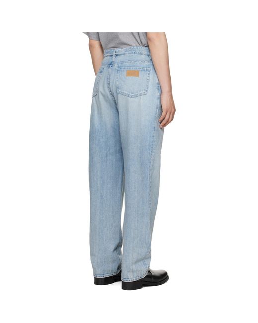 MM6 by Maison Margiela Blue Distressed Jeans for men