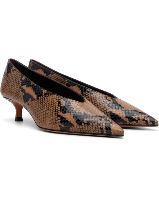 Le Monde Beryl Brown Babouche Kitten Heels